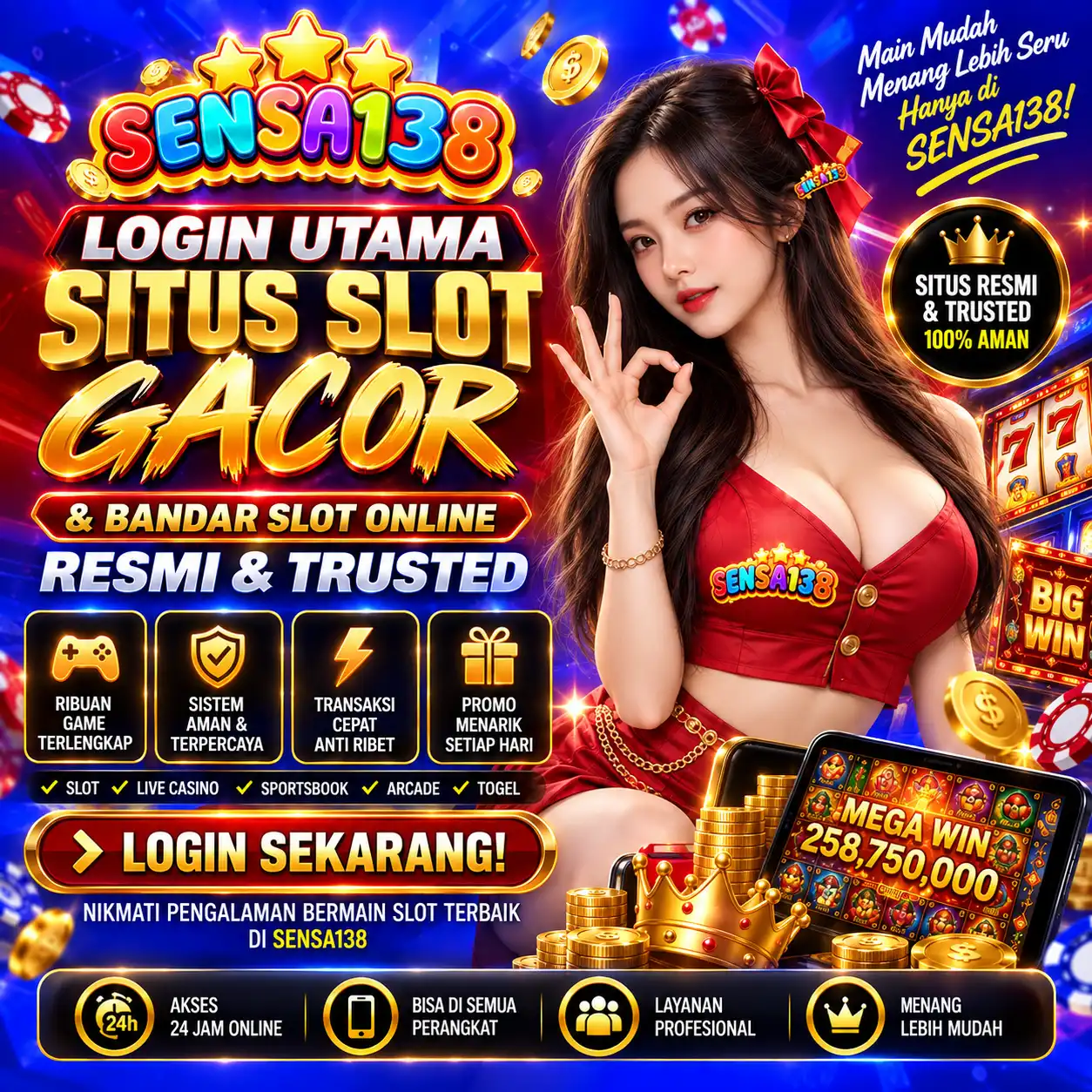 Sensa138 : Login Utama Situs Slot Gacor & Bandar Slot Online Resmi & Trusted