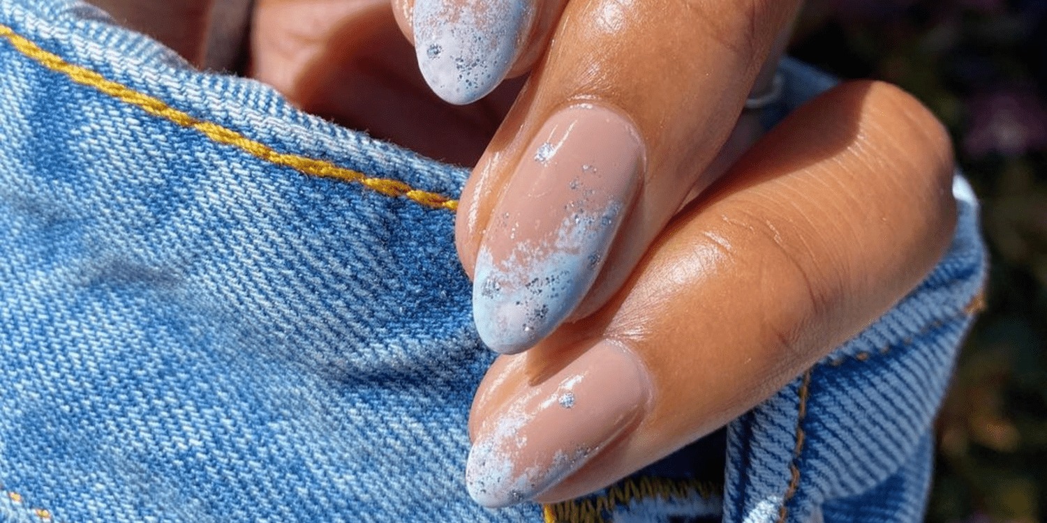 Silver French Tip Nails with Glitter: Adding a Sparkling Touch